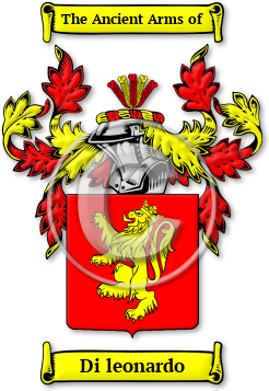 Di leonardo Family Crest Download (jpg) Legacy Series - 150 DPI